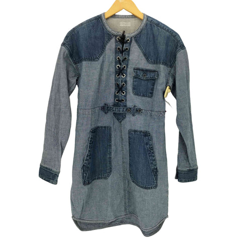 ディーゼルブラックゴールド DIESEL BLACK GOLD レースアップデニムワンピース レディース EUR:38