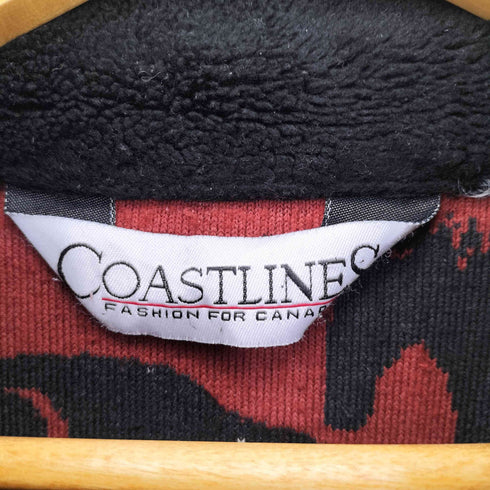 COASTLINES 総柄 ジップアップ フリースジャケット メンズ