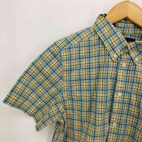 ポロラルフローレン POLO RALPH LAUREN ポニー刺繍 チェック柄 ボタンダウン S/S シャツ レディース import:L