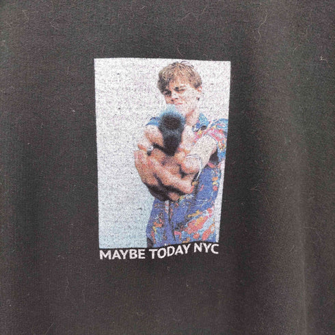 メイビートゥデー MAYBE TODAY NYC フロントプリント プルオーバー パーカー メンズ import:M