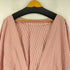 ザラ ZARA CZERWONA BLUZKA W PASKI TOP PLISOWANY RĘKAW PAS KOKARDKOWY レディース import:M