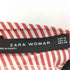 ザラ ZARA CZERWONA BLUZKA W PASKI TOP PLISOWANY RĘKAW PAS KOKARDKOWY レディース import:M