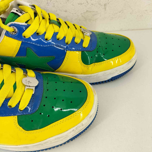 アベイシングエイプ A BATHING APE BAPE STA ベイプスタ エナメル ローカットスニーカー メンズ JPN:27