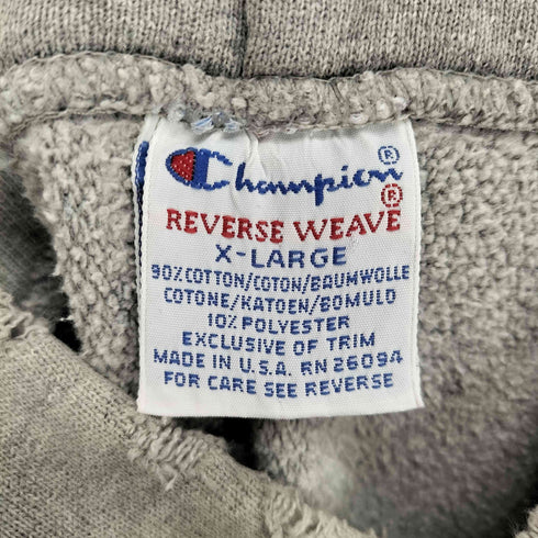 チャンピオン Champion 90s USA製 REVERSE WEAVE UCLA フロントラバープリント プルオーバーパーカー メンズ JPN:XL