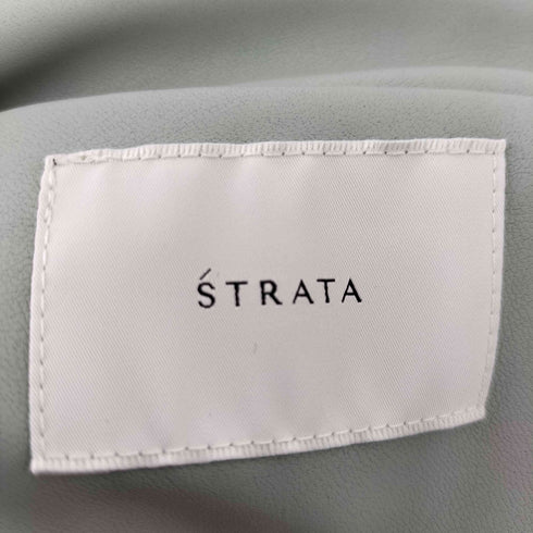 エストラータ STRATA フェイクレザースタンドフーディブルゾン レディース