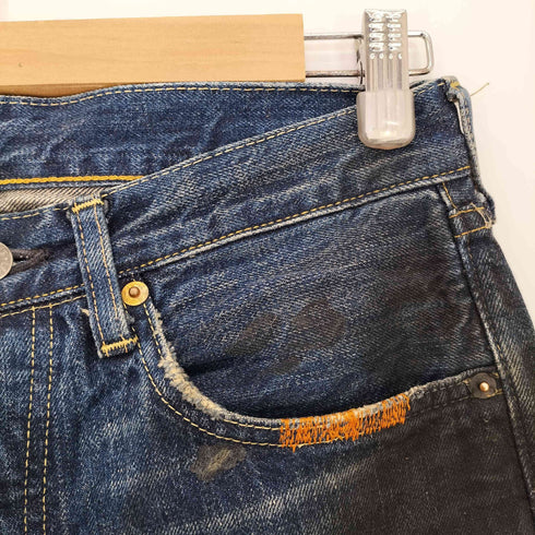 リーバイス Levis 501 00s 日本製 刺繍 ダメージデニムパンツ メンズ W32 L36