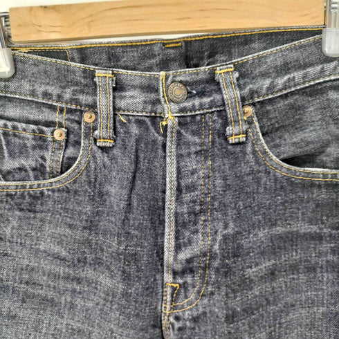 ドゥニーム Denime ボタンフライブラックデニムパンツ メンズ US:28-29
