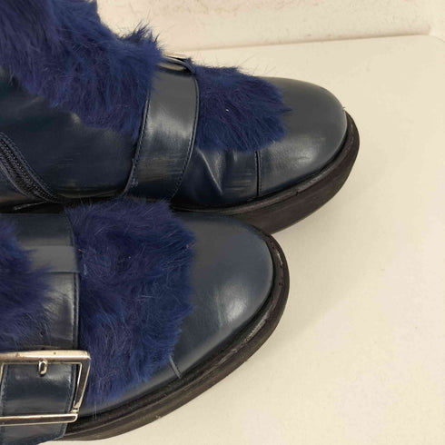 PALOMA BARCELO MADE IN SPAIN ファー切替ブーツ レディース 36