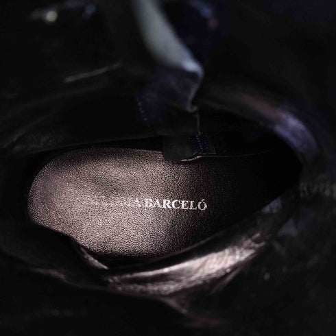 PALOMA BARCELO MADE IN SPAIN ファー切替ブーツ レディース 36
