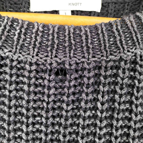 ノット KNOTT コットンシルク混 ラメ加工ニット レディース JPN:1