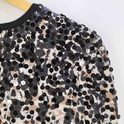 マークバイマークジェイコブス Marc by Marc Jacobs レオパード スパンコール ラメ ニットカットソー レディース import:XS
