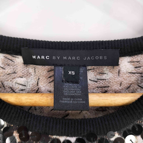 マークバイマークジェイコブス Marc by Marc Jacobs レオパード スパンコール ラメ ニットカットソー レディース import:XS