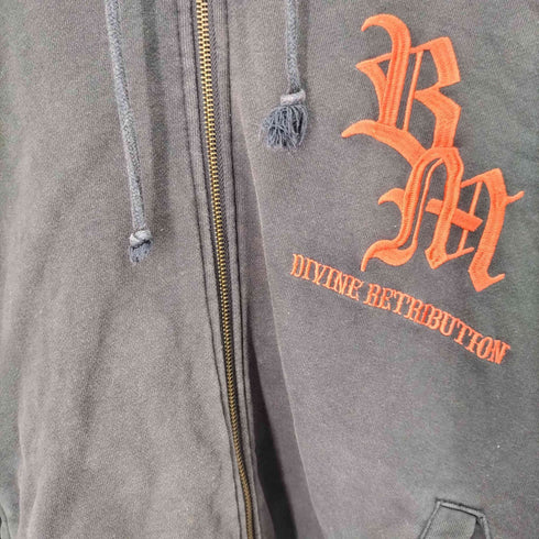 バットウムスメ DIVINE RETRIBUTION 抜刀娘 ロゴ刺繍 フルジップパーカー メンズ JPN:XL