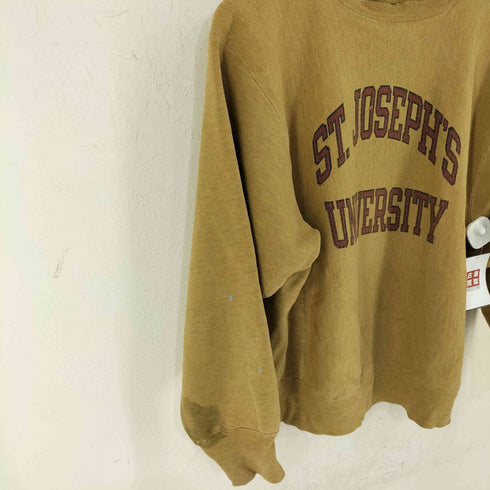 チャンピオン Champion USA製 トリコタグ REVERSE WEAVE 製品染め クルーネックスウェット ST.JOSEPH'S UNIVERSITY メンズ import:M
