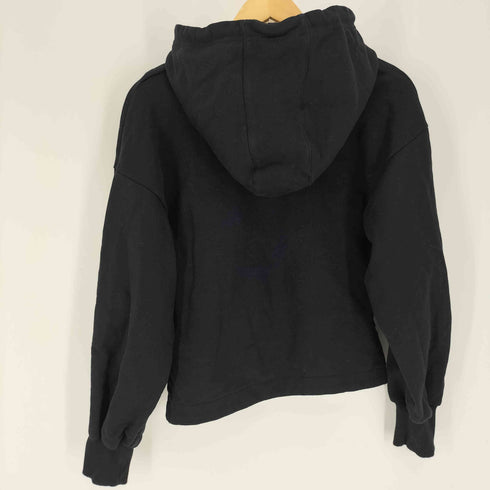 ディーゼル DIESEL ビック ロゴ ワッペン ドローコード フーディー クロップド プルオーバー パーカー レディース import:XS