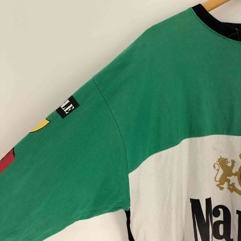 ヴォルカンアンドアフロダイティ VOLCAN&APHRODITE 韓国製 ロゴ プリント タバコ ファイヤー ビックシルエット L/S Tシャツ メンズ ONE SIZE