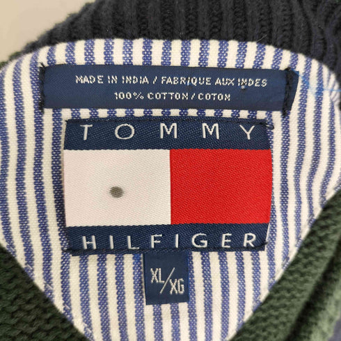 トミーヒルフィガー TOMMY HILFIGER 90S ストライプ コットンニット メンズ JPN:XL