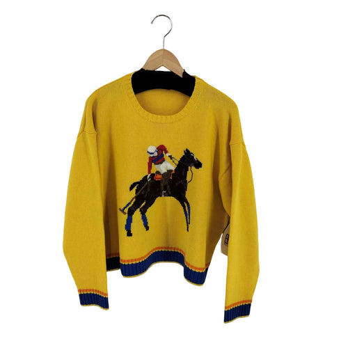 ポロラルフローレン POLO RALPH LAUREN インターシャニット ウール セーター レディース import:M
