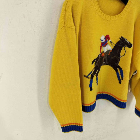 ポロラルフローレン POLO RALPH LAUREN インターシャニット ウール セーター レディース import:M