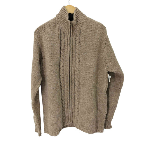 ポールスミスロンドン Paul Smith LONDON ジップアップ ケーブルニットドライバーズニット メンズ 2L-3L
