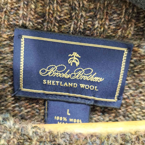 ブルックスブラザーズ BROOKS BROTHERS シェットランドウール クルーネックセーター メンズ L