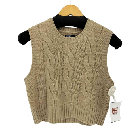 ポロバイラルフローレン Polo by RALPH LAUREN クロップド ケーブル ウールカシミヤ セーター ニットベスト レディース import:M