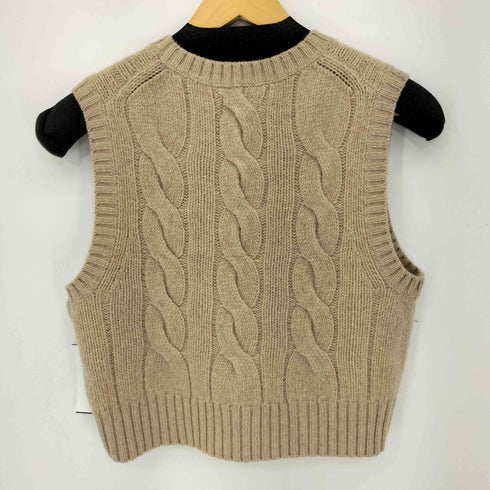 ポロバイラルフローレン Polo by RALPH LAUREN クロップド ケーブル ウールカシミヤ セーター ニットベスト レディース import:M