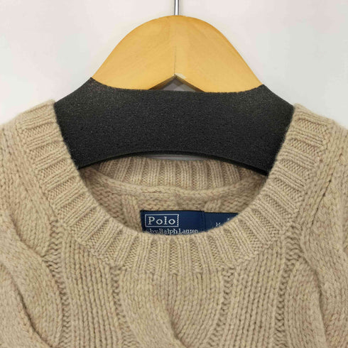 ポロバイラルフローレン Polo by RALPH LAUREN クロップド ケーブル ウールカシミヤ セーター ニットベスト レディース import:M