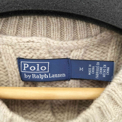 ポロバイラルフローレン Polo by RALPH LAUREN クロップド ケーブル ウールカシミヤ セーター ニットベスト レディース import:M