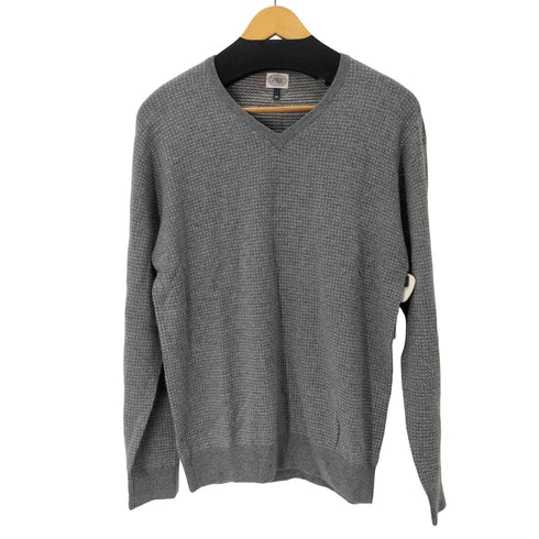 ジェイプレス J.PRESS 総柄 カシミヤ混 Vネックニット メンズ LL