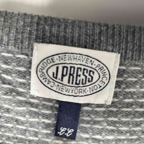 ジェイプレス J.PRESS 総柄 カシミヤ混 Vネックニット メンズ LL