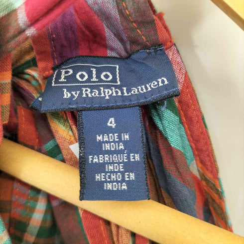 ポロバイラルフローレン Polo by RALPH LAUREN マドラスチェック ホルターネック ロングワンピース ドレス レディース 4