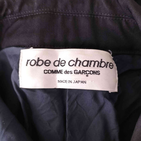 ローブドシャンブルコムデギャルソン robe de chambre COMME des GARCONS AD2002 03SS ステッチデザインウールステンカラーコート レディース