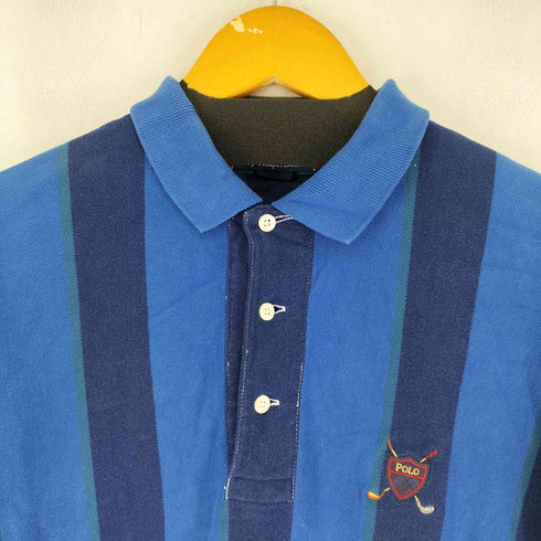 ポロバイラルフローレン Polo by RALPH LAUREN マレーシア製 ストライプポロシャツ メンズ JPN:M