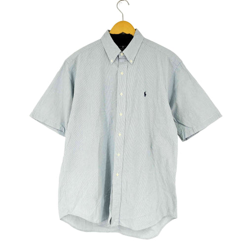 ラルフローレン RALPH LAUREN BLAKE シアサッカー半袖ボタンダウンシャツ メンズ JPN:L