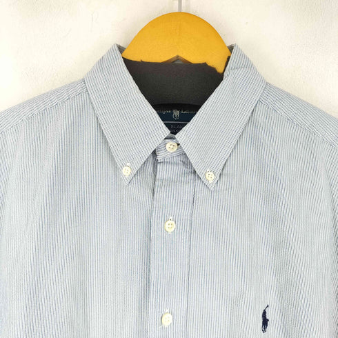 ラルフローレン RALPH LAUREN BLAKE シアサッカー半袖ボタンダウンシャツ メンズ JPN:L