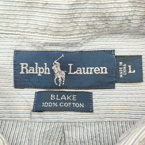 ラルフローレン RALPH LAUREN BLAKE シアサッカー半袖ボタンダウンシャツ メンズ JPN:L