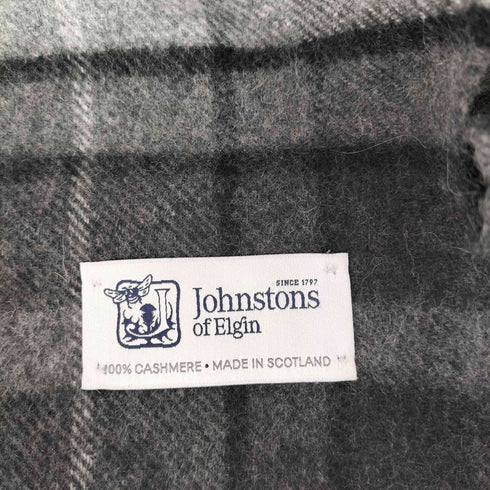 ジョンストンズオブエルガン johnstons of elgin チェック カシミヤ マフラー レディース