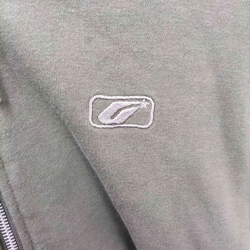 アトモスピンク ATMOS PINK 23AW ロゴ刺繍 ショート ZIP フーディー クロップド ジップ パーカー レディース FREE
