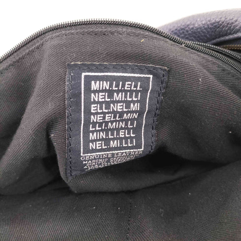 MIN.LI.ELL ハラココンビ レザーハンドバッグ レディース