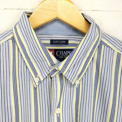 チャップス CHAPS EASY CARE ボタンダウン ストライプ レギュラーカラーシャツ メンズ JPN:L