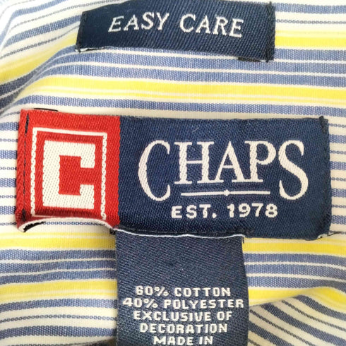 チャップス CHAPS EASY CARE ボタンダウン ストライプ レギュラーカラーシャツ メンズ JPN:L