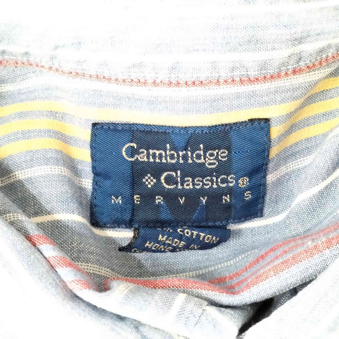 Cambridge Classics マルチカラー ストライプ ボタンダウン 長袖シャツ メンズ JPN:L