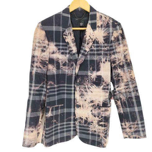 マークバイマークジェイコブス Marc by Marc Jacobs ブリーチ加工チェック柄テーラードジャケット メンズ S