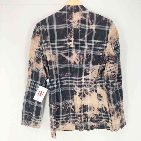 マークバイマークジェイコブス Marc by Marc Jacobs ブリーチ加工チェック柄テーラードジャケット メンズ S