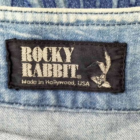 ROCKY RABBIT キャラクター刺繍デニムベスト メンズ FREE