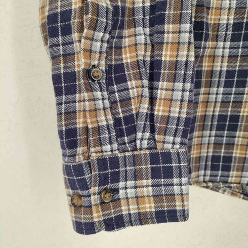 BLACK BROWN バングラディシュ製 フランネルチェック 長袖シャツ メンズ JPN:XL