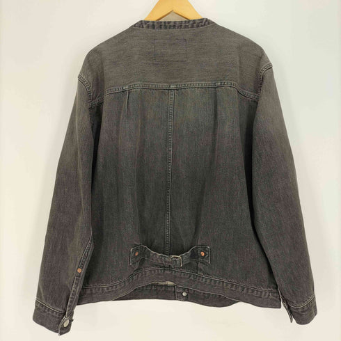 キャリー CALEE 23SS 1st TYPE NO COLLAR DENIM JACKET ノーカラー ブラック デニム ジャケット メンズ JPN:L