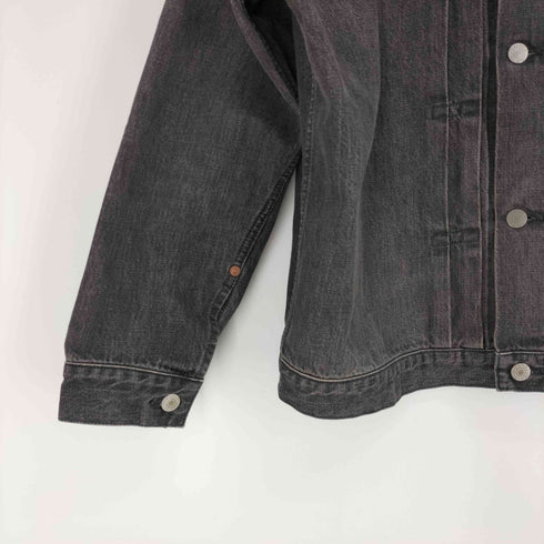キャリー CALEE 23SS 1st TYPE NO COLLAR DENIM JACKET ノーカラー ブラック デニム ジャケット メンズ JPN:L