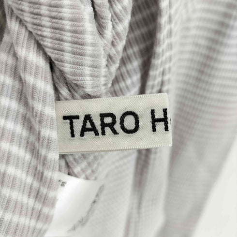 タロウホリウチ TARO HORIUCHI カットソー生地 ボーダーロングカーディガン レディース FREE